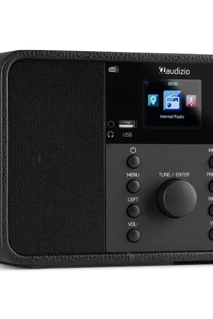 Incontournable | Audizio Nardo Radio Réveil Internet DAB+ & FM, Bluetooth, Météo - Noir
