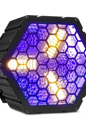Affaire à saisir | BeamZ RB90-5 Blinder Déco Rétro RGB - 3 LEDs COB 30 Watts Blanc Chaud, DMX, 127 Effets