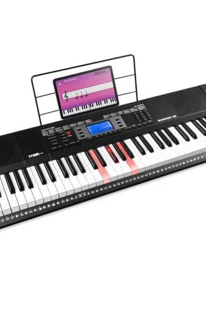 Max Rhapsody61L - Clavier Électronique avec 61 Touches Lumineuses - Idéal pour Débutant - Disponible maintenant