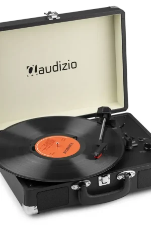 Audizio RP116BK - Platine Vinyle Rétro avec Bluetooth 5.0 IN & OUT, Haut-Parleurs Intégrés - Noire - Plus que quelques articles