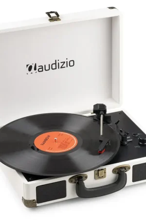 Audizio RP116CR - Platine Vinyle Rétro avec Bluetooth 5.0 IN & OUT, Haut-Parleurs Intégrés – Crème | Coup de cœur des clients