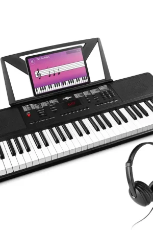 Max Rhapsody54 – Clavier Électronique 54 Touches, avec Casque Audio inclus, Débutant – Modes Apprentissages | Achetez dès maintenant