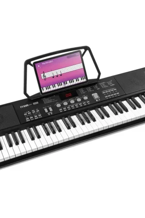 Max KB15 - Clavier Électronique 61 Touches pour Enfant avec Micro & Batterie Longue Durée - Bientôt épuisé