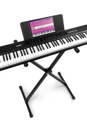 Max RhapsodyDP88 – Piano Numérique 88 Touches Semi-Lourdes pour Musicien Confirmé – avec Pédale de Sustain, Stand Inclus | Remise supplémentaire