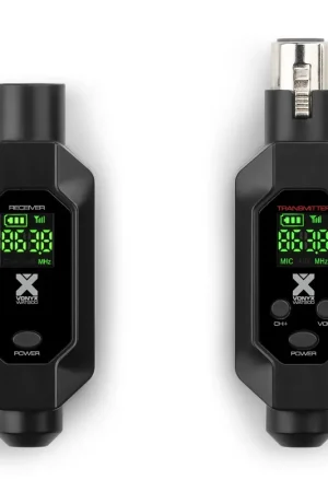 Prix choc | Vonyx WAT200 - Système sans fil Audio UHF 16 canaux + Liaison XLR 3 broches (Emetteur + Récepteur) | Jusqu’à 70 m