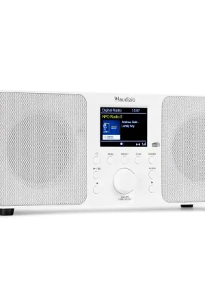 Audizio Genua Radio DAB+ Bluetooth 5.0 - Blanche, Écran Couleur 2,8 avec Télécommande | Offre exceptionnelle