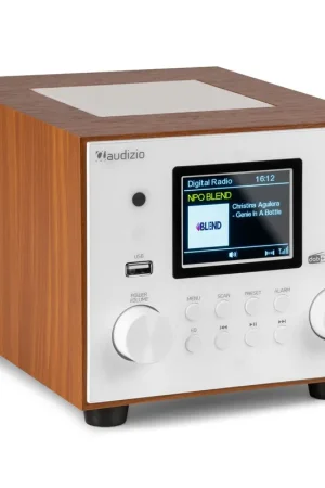 Audizio Vieste Radio DAB+ FM 60 Watts Bluetooth 5.0 - Blanche, Subwoofer Intégré | Expédition express