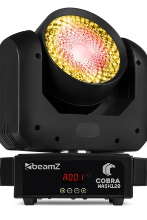 BeamZ Cobra Wash120 - Lyre Wash LED 120W avec Anneau LED RGBW Effets Couleur |DJ, Clubs, Scènes Et Événementiel - Meilleure vente