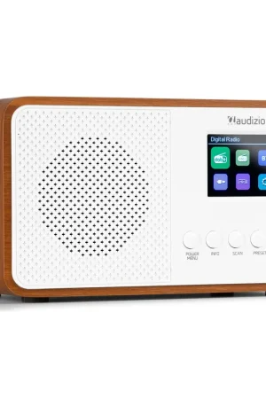Audizio Avio - Radio DAB+, FM avec Bluetooth 5.0 - Blanche, Écran 2,4 Pouces - Déstockage