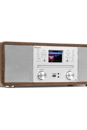 Audizio Avola - Radio Internet Wifi avec Lecteur CD, Bluetooth, DAB+ et FM - Aluminium | Meilleure vente