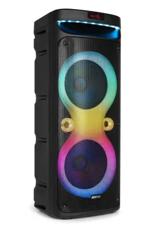 Très bien noté | Fenton Track610 - Enceinte Portable Bluetooth Lumineuse - 240 Watts, Autonomie 10H