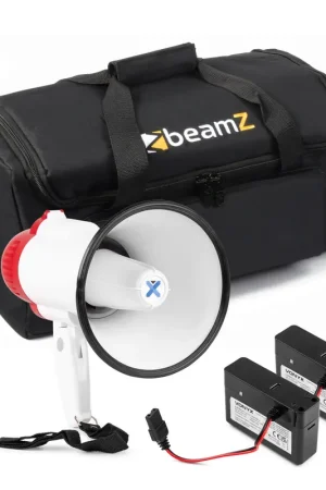 Offre | Vonyx MEG025 Kit Mégaphone Compact 25W - avec Batteries Vonyx MRB04 Rechargeables et Sac de Transport