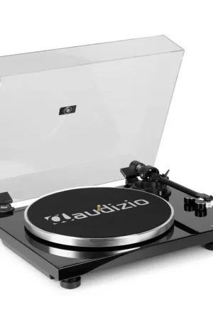 Bon prix | Audizio Toledo - Platine Vinyle HiFi Premium Sortie Bluetooth - Noire, Cellule Audio Technica