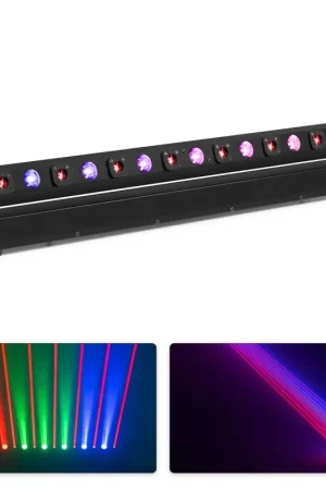 BeamZ Hyaden Moving Bar - Barre LED + Laser Motorisée Pro | Effets Scéniques Dynamiques & Contrôle DMX - Plébiscité par les clients