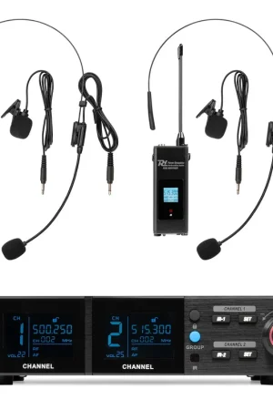 Disponible | Power Dynamics PD522B - Système Micro Sans Fil UHF avec 2 Bodypacks |100 Canaux Professionnel