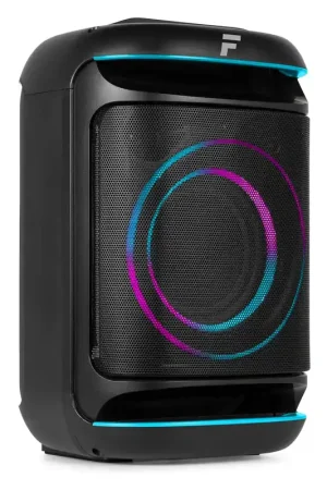 Recommandé - Fenton Track165 - Enceinte portable lumineuse 120W avec BT sans fil, LEDs festives, batterie rechargeable & micro