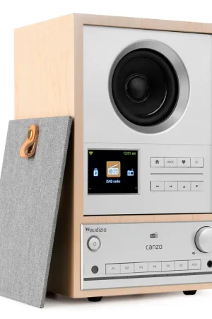 Très populaire | Audizio Canzo - Radio Internet WiFi avec DAB/FM et Bluetooth - Bouleau