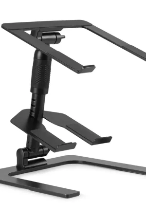 Super offre | 2nde Vie - Vonyx DJLC2 - Support Ordinateur Portable Réglable en Hauteur - Noir