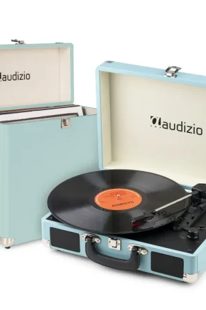 Tendance | Pack Audizio RP116BL Platine Vinyle avec un Étui de Rangement RC32 - Bleu