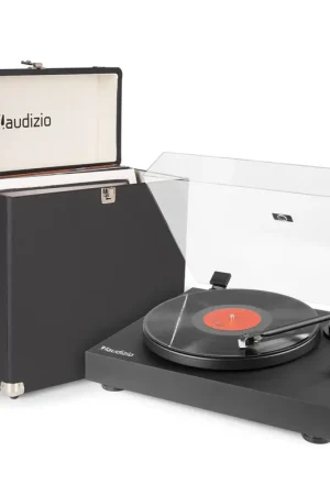 Audizio RP340 - Pack Platine Vinyle Premium avec un Étui de Rangement Audizio RC32 - Noir - Direct usine
