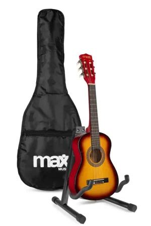 Max SoloArt Pack Guitare Classique Junior 1/4 avec Support Guitare - Sunburst, Enfant 4 à 6 ans - Plus que quelques articles