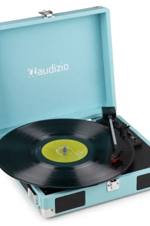 Audizio RP111BL Platine Vinyle Valise avec Haut-Parleurs Intégrés - Bleue - Expédition rapide
