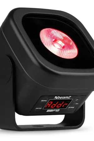 Promo exceptionnelle - BeamZ BBP12 - Uplight LED RGBAL 12W Sans Fil IP65 avec W-DMX | 2 Filtres Frost Magnétiques Intégrés