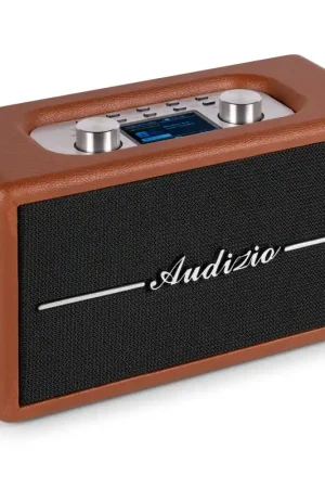 Audizio Tune60 - Enceinte Bluetooth Vintage avec Télécommande - Marron - Petit prix