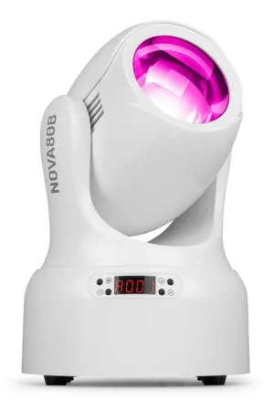 BeamZ NOVA80B-WH - Lyre LED Beam 80 W blanche avec prisme 7 couleurs & 7 gobos - Affaire à saisir