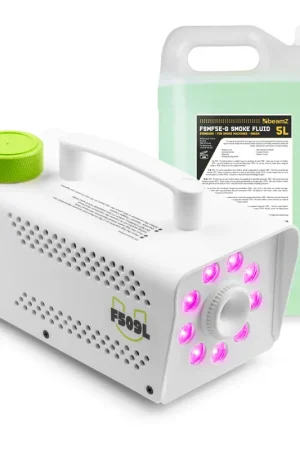 Prix spécial - Pack Fuzzix F509LW + 5 L de liquide - Machine à fumée 9 LEDs | Blanche