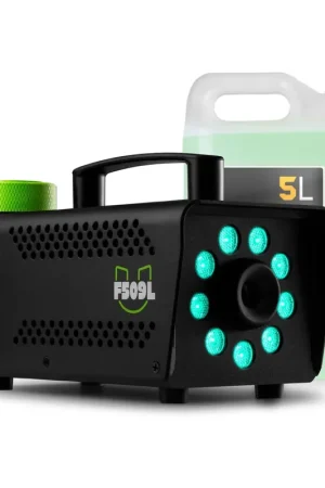 Fuzzix F509L Pack Machine à Fumée 500W 9 LEDs RGB + 5 L liquide inclus | Noire | Nouveau produit