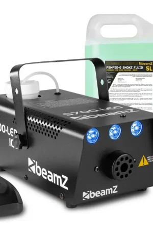 Pack BeamZ S700LED Ice - Machine à Fumée 700 W + 5 L de Liquide inclus | Effet Glacé - Super offre