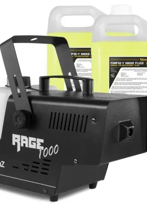 Disponible dès maintenant | BeamZ RAGE1000 - Machine à Fumée 1000 Watts avec Télécommande Sans Fil et 10L de liquide