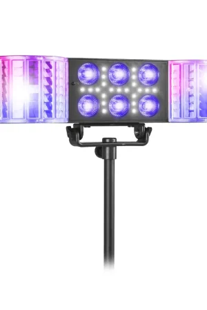 Fuzzix DerbyStar2 - Barre LED Jeux de Lumière Multi-Effets 4-en-1 | Soirées & DJ Sets - Qualité premium
