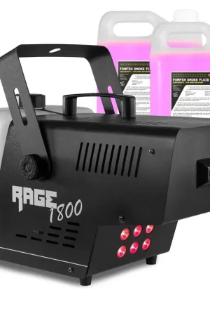 BeamZ RAGE1800LED - Machine à Fumée 1 800 W avec LEDs RGBA 6 x 9 W, Réservoir | 10L Inclus | Offre exclusive