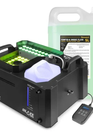 Prix malin | Pack Machine à Fumée Verticale et Horizontale BeamZ BLAZE2200 - 2200 W | 48 LEDs RGBA | 5 L de Liquide Inclus
