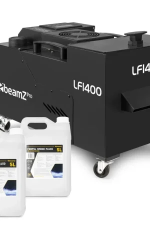 Beamz Professional LF1400 - Pack Machine à Fumée Lourde 1400W | 10L Inclus - Nouveau