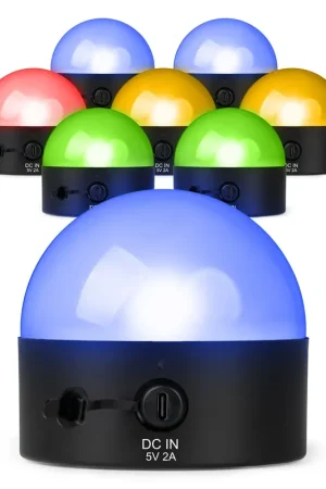Très apprécié des clients | BeamZ BTL32 - Pack de 8 - Lampes Magnétiques de Table RGBW WDMX Rechargeables - Éclairage Pro
