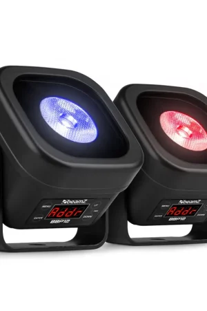 Pack de 2 BeamZ BBP12 - Uplight LED RGBAL 12W Sans Fil IP65 avec W-DMX | Filtres Frost Magnétiques Intégrés - Offre limitée