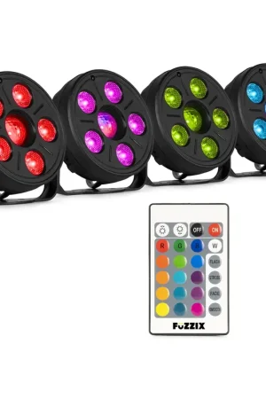 2nde Vie - Fuzzix Comet M06 - Set de 4 PAR LED avec Jellyball et Télécommande | Direct usine