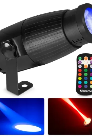 Top des ventes | BeamZ PSZ18W - Pin Spot LED 18W RGBW avec Zoom Manuel | Effet Précis pour Boule à Facettes & Accentuation Scénique