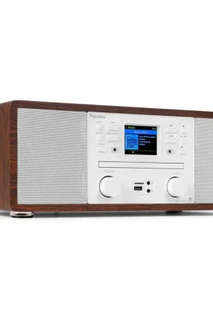 Audizio Avola - Radio Internet Wi-Fi BT sans fil DAB+/FM + Lecteur CD/MP3 | Finition Blanche - Premium