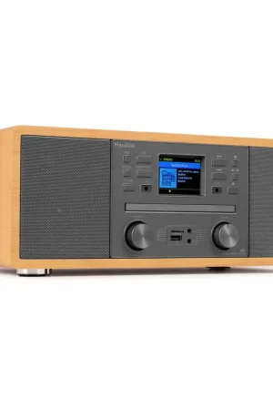 Audizio Avola - Radio Internet Wi-Fi BT sans fil DAB/FM + Lecteur CD | Finition Bambou - Prix bas