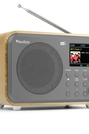 Audizio Milan - Radio DAB+ avec Batterie et Bluetooth - Bambou | Bon prix