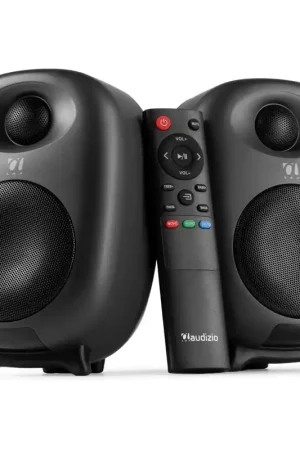 Quantité limitée - 2nde Vie - Audizio RS60 - Enceintes Hi-Fi Bibliothèque avec Bluetooth 120W - Noir