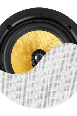 Power Dynamics KVCS8 - Haut-parleur de plafond 8″ - Son clair pour intérieur et extérieur | Blanc | Économisez maintenant