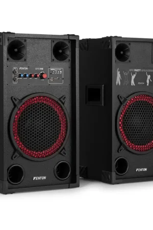 Fenton SPK-110 - Set d’enceintes actives 600W, 10", BT sans fil, USB et SD - Recommandé