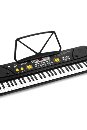 2nde Vie - MAX KD61 - Clavier Électronique Noir 61 Touches Portable avec Batterie Rechargeable | 200 Sons, 200 Rythmes & Haut-Parleurs Intégrés | Prix spécial