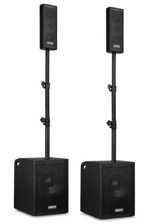 Vonyx VX1020BT - Système de Sonorisation Actif 1050W avec BT sans fil - 2 Enceintes 10″ pour Soirées, DJ et Evénements | Disponible maintenant