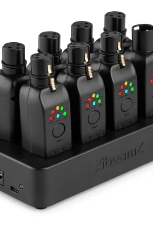 Expédition express | BeamZ WD1M EazyLink - Pack de 8 - Dongle Émetteur DMX 3 Broches Sans Fil UHF/BT (Dongle TX) | Installation Mobile & Scène